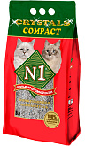 № 1 CRYSTALS COMPACT – Наполнитель комкующийся для туалета кошек (5 л) 