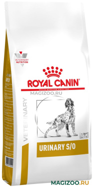 Сухой корм ROYAL CANIN URINARY S/O LP18 для взрослых собак при мочекаменной болезни струвиты, оксалаты (13 кг УЦ)
