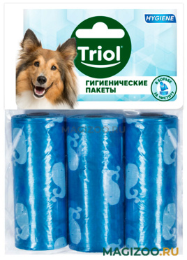 Пакеты гигиенические Triol Hygiene для выгула собак 3 рулона х 15 шт (1 шт) 