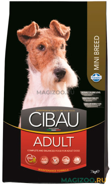 Сухой корм CIBAU ADULT MINI для взрослых собак маленьких пород с курицей (7 кг)