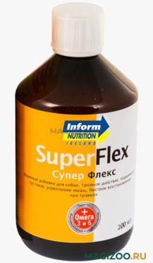 SUPERFLEX Супер Флекс кормовая добавка для собак для лечения и профилактики заболеваний опорно-двигательного аппарата 200 мл (1 шт) 