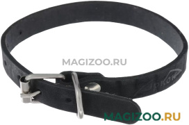 Ошейник для собак кожаный черный 22 - 29 см x 14 мм Аркон о14пч (1 шт)