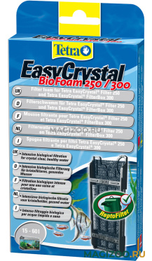 Наполнитель для внутреннего фильтра Tetra Easycrystal Biofoam 250/300 губка для био-фильтрации уп. 2 шт (1 шт)