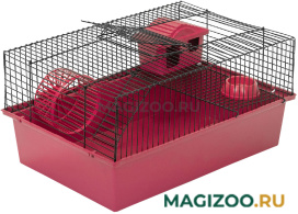 Клетка для мелких грызунов Eco Терри-1 с этажом укомплектованная рубиновая 37 х 26 х 18 см (1 шт)
