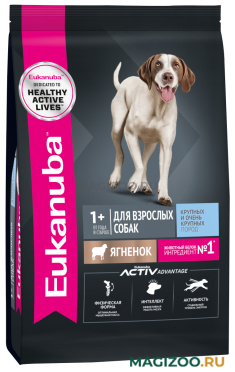 Сухой корм EUKANUBA для взрослых собак крупных пород с ягненком (3 кг)