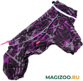 FOR MY DOGS комбинезон для собак фиолетовый для девочек FW1076-2021 F (14) 