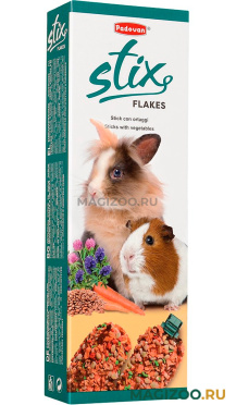 PADOVAN STIX FLAKES CONIGLIETTI палочки овощные для кроликов и морских свинок 2 х 50 гр (1 шт)