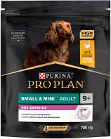 PRO PLAN ADULT 9+ OPTIAGE SMALL & MINI AGE DEFENCE для пожилых собак маленьких пород  старше 9 лет с курицей и рисом (0,7 кг)