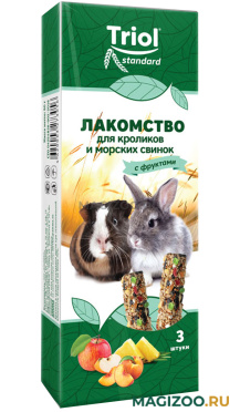 Лакомство TRIOL STANDARD для кроликов и морских свинок палочки с фруктами уп. 2 шт (1 шт)