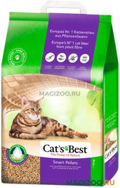 CAT’S BEST SMART PELLETS - Кэтс Бэст наполнитель древесно-комкующийся для длинношерстных кошек (20 л)