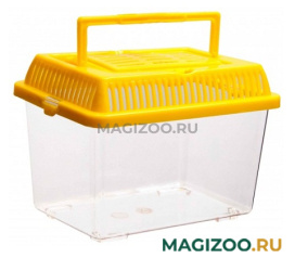 Переноска-аквариум с пластиковой крышкой, 13,5 х 9,5 х 9,5 см, BARBUS, BOX 001 (1 шт)