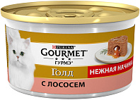 GOURMET GOLD НЕЖНАЯ НАЧИНКА для взрослых кошек с лососем  (85 гр)