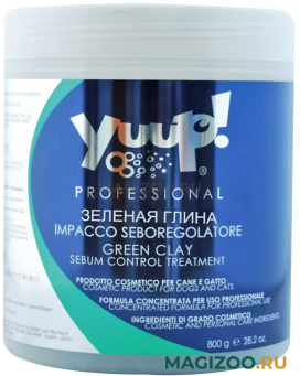 YUUP! PROFESSIONAL зеленая глина для очищения шерсти для собак и кошек 800 гр (1 шт)