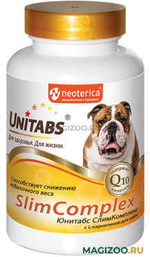 UNITABS SLIM COMPLEX витаминно-минеральный комплекс для собак для нормализации обмена веществ с Q10 и L-карнитином уп. 100 таблеток (1 шт)