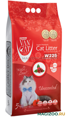 VAN CAT NATURAL UNSCENTED наполнитель комкующийся для туалета кошек 100 % Натуральный (5 кг)