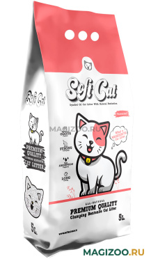 SOFT CAT UNSCENTED наполнитель комкующийся для туалета кошек без ароматизатора (5 л)