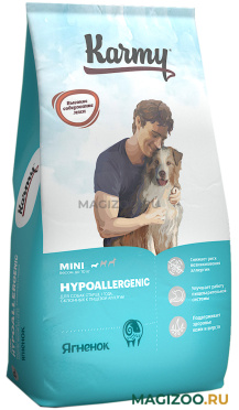 Сухой корм KARMY HYPOALLERGENIC MINI гипоаллергенный для взрослых собак маленьких пород с ягненком (10 кг)