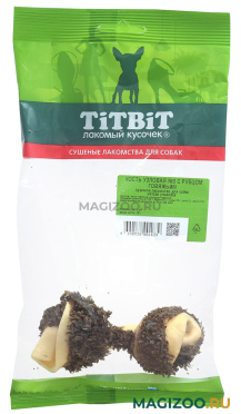 Лакомство TIT BIT для собак кость узловая № 3 с рубцом говяжьим (30 гр)