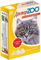 ДОКТОР ZOO мультивитаминное лакомство для кошек со вкусом сыра и биотином (90 т)