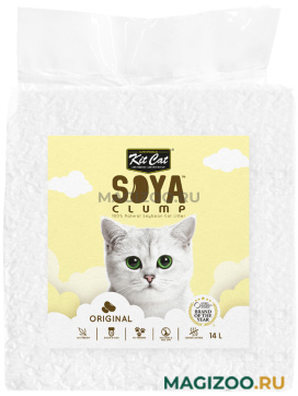 KIT CAT SOYA CLUMP ORIGINAL наполнитель соевый биоразлагаемый комкующийся для туалета кошек (14 л)