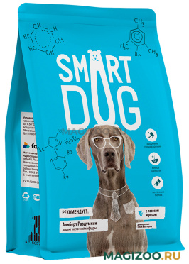 Сухой корм SMART DOG для взрослых собак всех пород с лососем и рисом (3 кг)