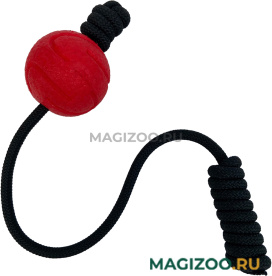 Игрушка для собак Mr.Kranch Мяч на шнуре неоновый красный 6 см (1 шт)