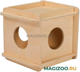 Игрушка для грызунов Дарэлл кубик малый деревянный 10 х 10 х 11,5 см (1 шт)