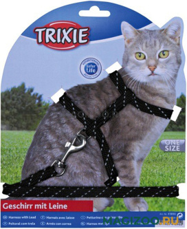 TRIXIE шлейка для кошек с отражателем, 30 см/10 мм (1 шт)
