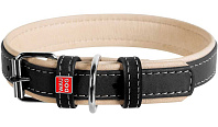 Ошейник кожаный для собак черный верх 35 мм 57 – 71 см Collar WauDog Soft (1 шт)