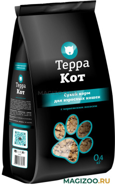 Сухой корм ТЕРРА КОТ для взрослых кошек с норвежским лососем (2 кг УЦ)