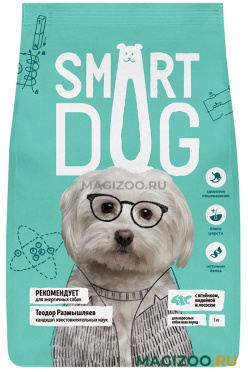 Сухой корм SMART DOG для взрослых собак с ягнёнком, лососем и индейкой (3 кг)