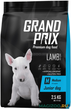 Сухой корм GRAND PRIX MEDIUM JUNIOR для щенков средних пород с ягненком (2,5 кг)