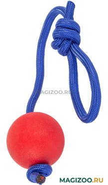 Игрушка для собак Каскад Мяч на веревке цельнолитая резина 6 см (1 шт)