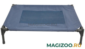 Лежанка шезлонг каркасная для собак Mr.Kranch Elevated синяя S малая 62 х 18,7 х 47 см (1 шт) 