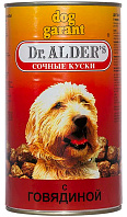 DR. ALDER'S DOG GARANT для взрослых собак с говядиной в соусе банка (1230 гр)
