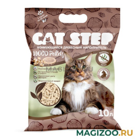 CAT STEP WOOD PELLETS наполнитель растительный комкующийся (10 л)