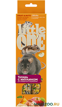 LITTLE ONE - Литл Ван палочки для хомяков, мышей, крыс и песчанок с фруктами и орехами (2 шт)