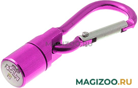 ZooOne маячок на ошейник трехцветный с карабином розовый  (1 шт)