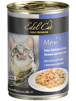 EDEL CAT для взрослых кошек с лососем и форелью в соусе 17306 (400 гр)