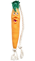 Игрушка для собак Морковь на веревке 21 см Зооник (1 шт)