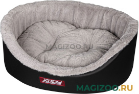 Лежак для собак и кошек Xody Премиум № 2 экокожа серый 49 х 38 х 16 см (1 шт) 