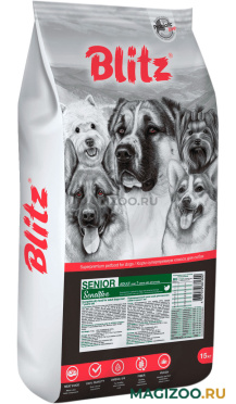 Сухой корм BLITZ SENSITIVE SENIOR ALL BREEDS диетический для пожилых собак всех пород с индейкой (15 кг)