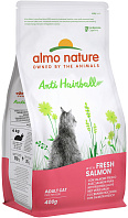 ALMO NATURE ADULT CAT ANTI HAIRBALL FRESH SALMON для взрослых кошек для вывода шерсти с лососем (0,4 кг)