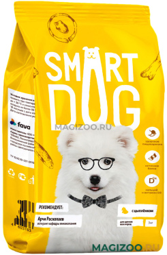 Сухой корм SMART DOG для щенков всех пород с цыпленком (3 кг)