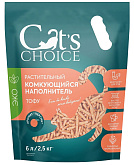 CAT'S CHOICE наполнитель растительный комкующийся тофу с ароматом персика (6 л)