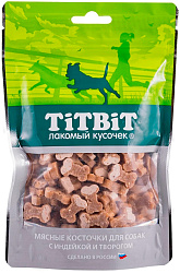 Лакомство TIT BIT для собак косточки мясные с индейкой и творогом (145 гр)