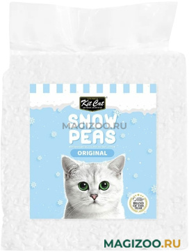 KIT CAT SNOW PEAS ORIGINAL наполнитель комкующийся биоразлагаемый на основе горохового шрота для туалета кошек (12 л)
