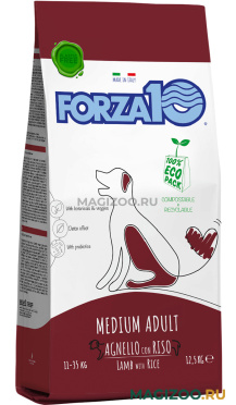 Сухой корм FORZA10 DOG MAINTENANCE ADULT MEDIUM для взрослых собак средних пород с ягненком и рисом (12,5 кг)