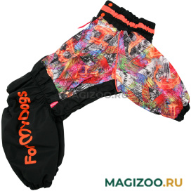 FOR MY DOGS комбинезон для собак черно/оранжевый для девочек FW1037-2022 F (A3) 