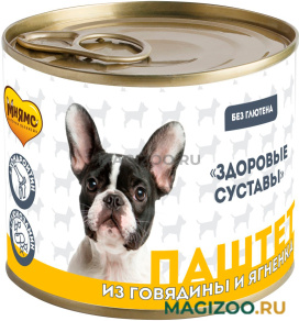 Влажный корм (консервы) МНЯМС ЗДОРОВЫЕ СУСТАВЫ для активных взрослых собак паштет с говядиной и ягненком (200 гр УЦ)